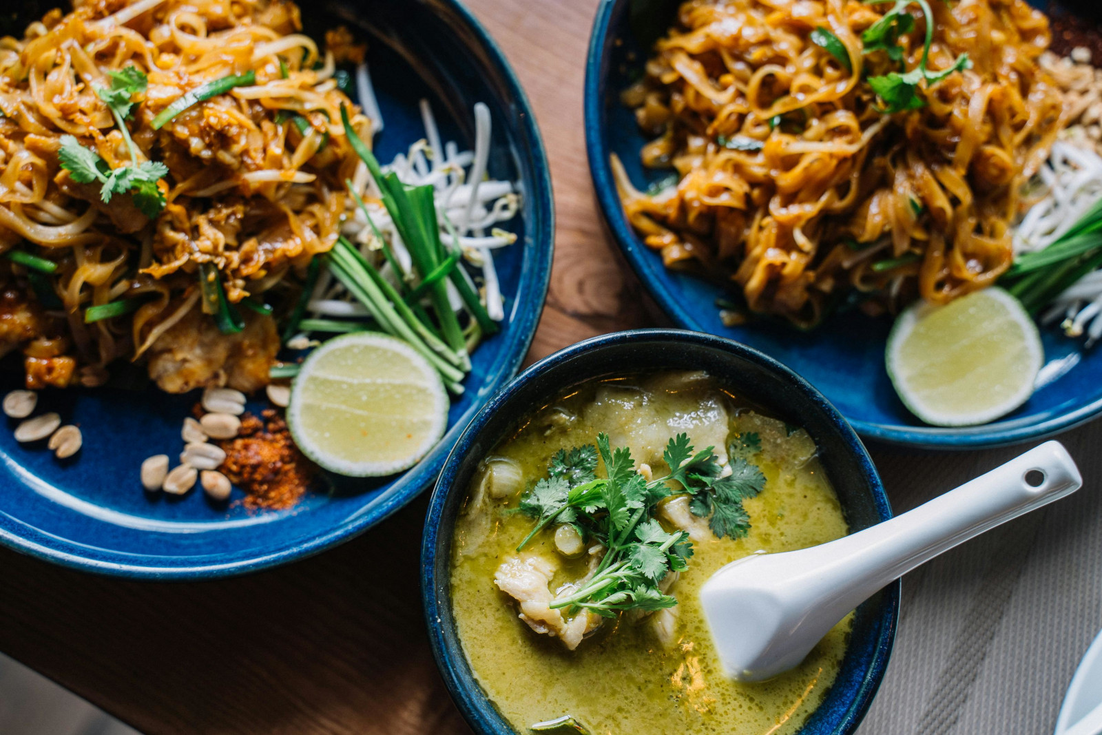 Noodles and green curry